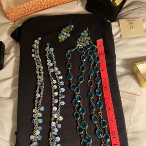 5 necklaces and 1 pr Earrings